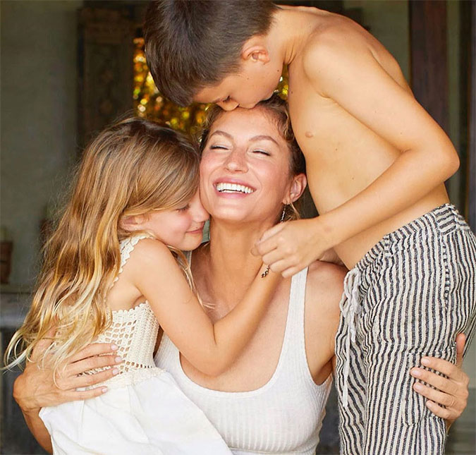 Gisele Bündchen posta momento fofo dos filhos e se encanta: <I>Como devo lidar com essa fofura?</I>; confira!