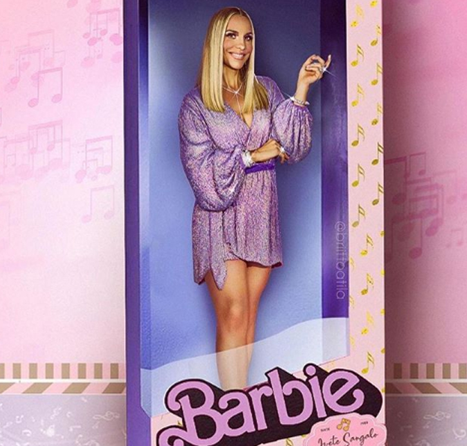Ivete Sangalo compartilha foto imitando uma boneca <I>Barbie</i> e brinca: <I>Aperta a barriga e ela fala: tira o pé do chão</i>