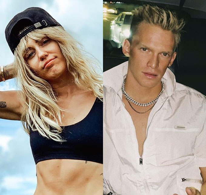 Miley Cyrus é vista aos beijos com cantor <i>teen</i> duas semanas após término de namoro, veja!