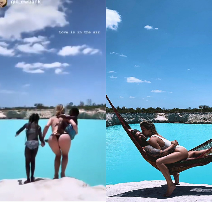 No Ceará, Giovanna Ewbank e Bruno Gagliasso se divertem com os filhos, Titi e Bless