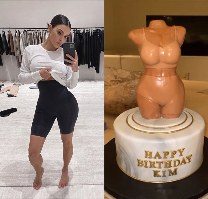 Kim Kardashian ganha bolo de aniversário inusitado, confira!