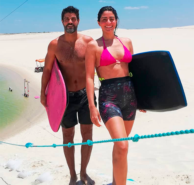 Carol Castro nega que esteja namorando Bruno Cabrerizo: <I>Deixando acontecer</i>