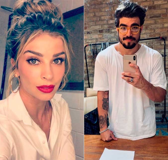 Após negar namoro, Caio Castro é visto de mãos dadas com Grazi Massafera e atriz desmente curso de paraquedismo com o galã