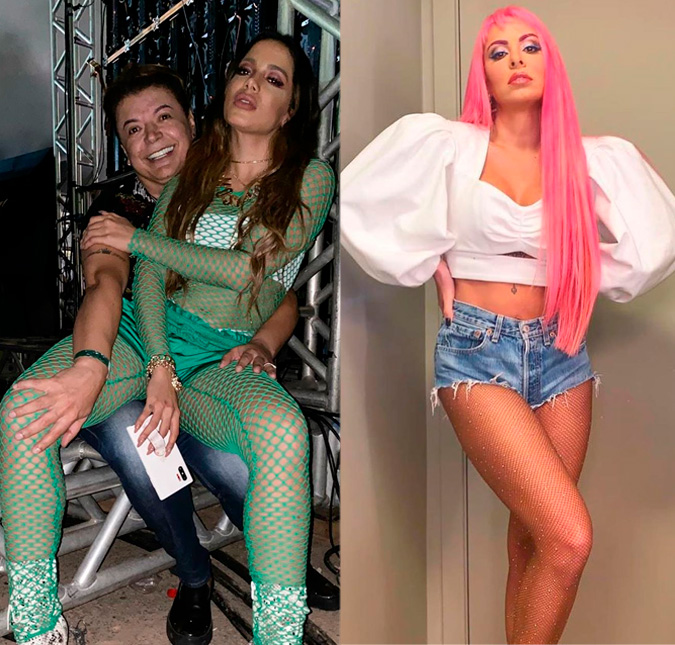 Anitta dá selinho na cantora Alinne Rosa durante performance em <i>show</i>; veja o vídeo!