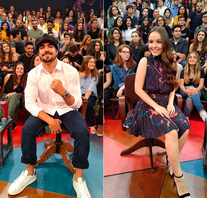 No <i>Altas Horas</i>, Caio Castro desconversa sobre Grazi Massafera e Larissa Manoela relembra quando ganhou vibrador