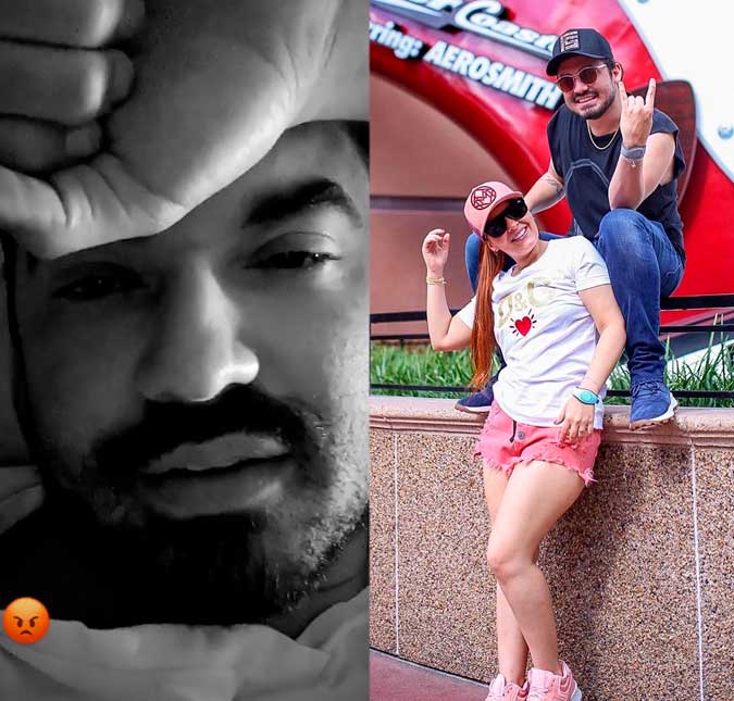 Fernando Zor faz brincadeira com o celular de Maiara e dispara: <i>-Ela está me irritando muito</i>