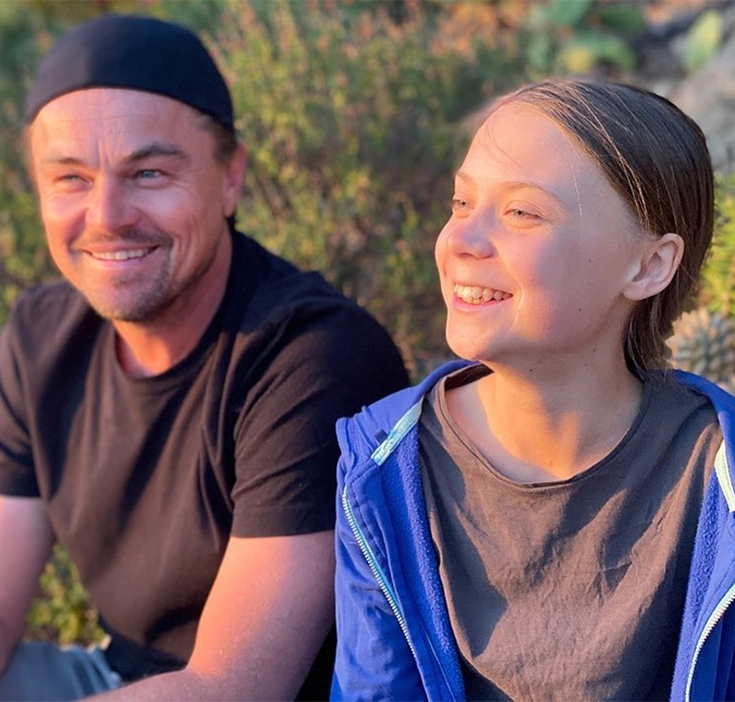 Leonardo DiCaprio se encontra com Greta Thumberg e elogia a ativista: <i>A líder de nosso tempo</i>