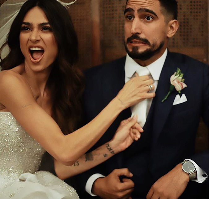 Thaila Ayala e Renato Góes celebram um mês de casados e atriz ganha surpresa especial do amado: <i>Feito com amor</i>