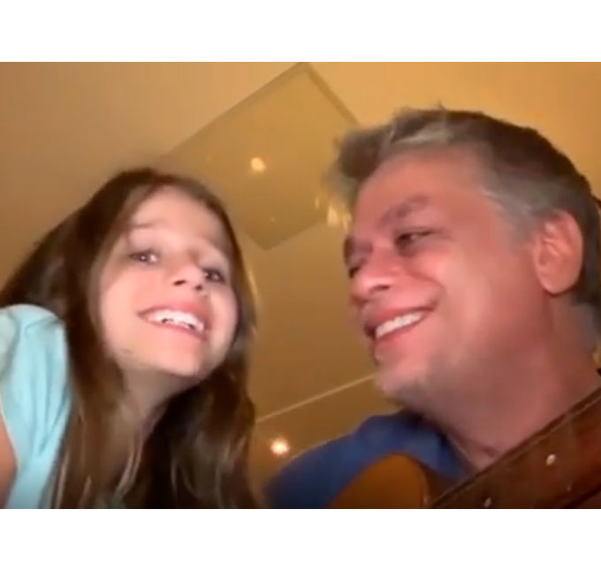 Fábio Assunção e filha encantam com vídeo fofo performando música de Janis Joplin, assista!