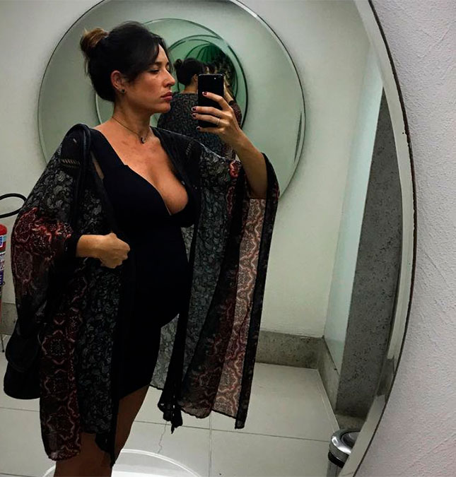 De sutiã, Giselle Itié faz <I>dancinha</I> em vídeo e exibe o barrigão de seis meses de gravidez