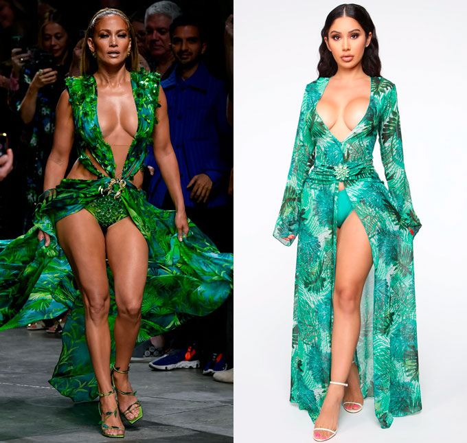 Grife <i>Versace</i> processa marca por plagiar vestido icônico usado por Jennifer Lopez, diz <I>site</i>
