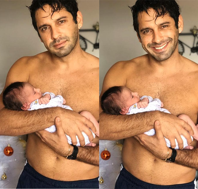 João Baldasserini compartilha clique super fofo com o filho em clima de Natal; veja!