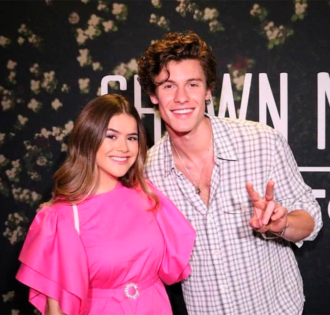 Em São Paulo, cantor Shawn Mendes leva tombo em <I>show</I> e confunde Maisa com Larissa Manoela