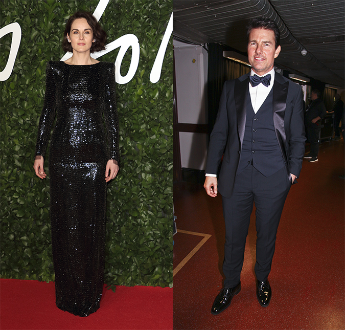 Tom Cruise janta com Michelle Dockery, de <i>Downton Abbey</i>, em premiação e fãs levantam suspeitas de romance!