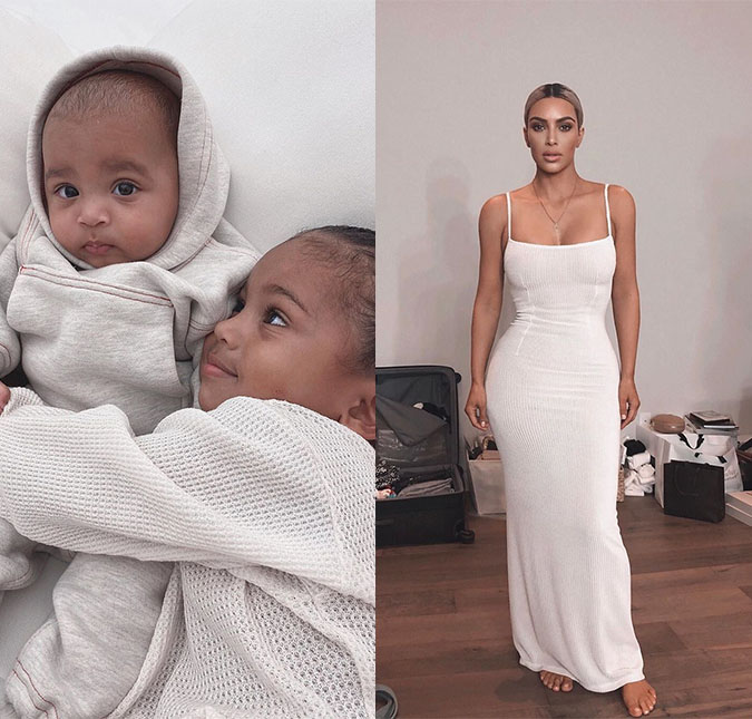 Kim Kardashian posta clique super fofo dos filhos; vem ver!