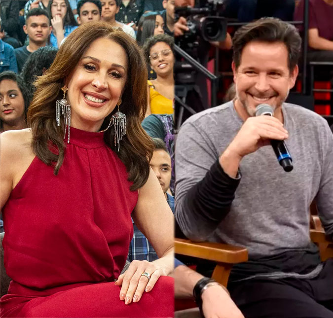 Claudia Raia diz que foi a única amiga que Murilo Benício não cantou e ele rebate: <i>- Nunca é tarde</i>!