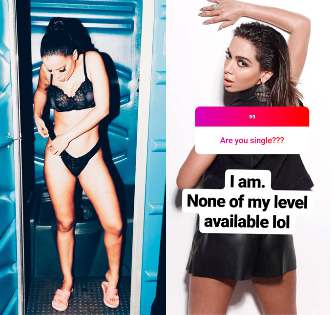 Solteira, Anitta posa de <i>lingerie</i> e diz: <i>Ninguém do meu nível está disponível</i>
