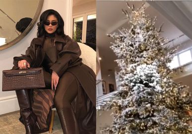 Kylie Jenner aposta em árvore de Natal gigante e <i>web</i> se impressiona com o tamanho! Inspire-se na decoração natalina dos famosos!