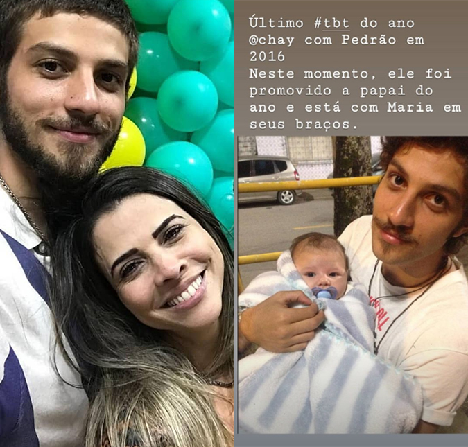 Mãe de Chay Suede se derrete pelo filho ao falar do nascimento da neta: <i>Foi promovido a papai do ano e está com Maria em seus braços</i>
