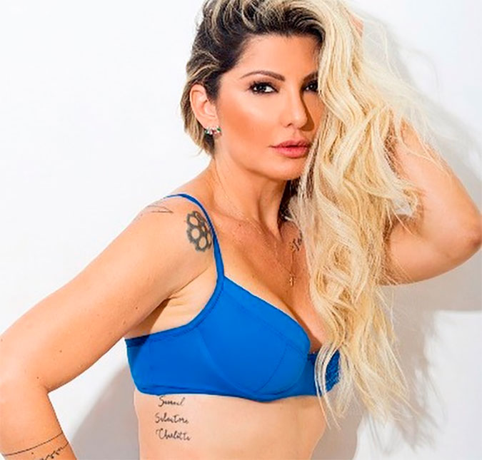 Antonia Fontenelle posa nua e com o corpo coberto de purpurina; confira!