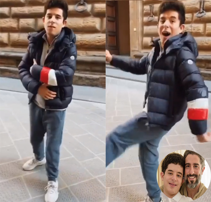 Emocionado, Marcos Mion mostra filho autista, Romeo, imitando passos de Michael Jackson: <i>Felicidade é isso</i>
