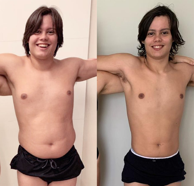 Filho de Mayra Cardi mostra antes e depois de emagrecimento