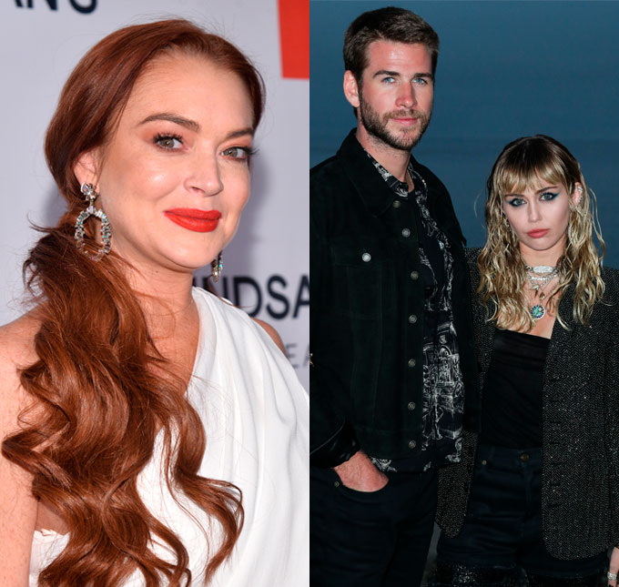 Lindsay Lohan comenta em foto do ex-marido de Miley Cyrus e internautas ironizam: <i>Corre, Liam</i>