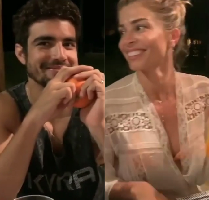 Grazi Massafera aparece com Caio Castro em vídeo e fãs reparam: <i>Os dois de aliança</i>