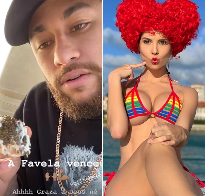 Neymar come caviar em Paris e manda recado: <i>A favela venceu</i>