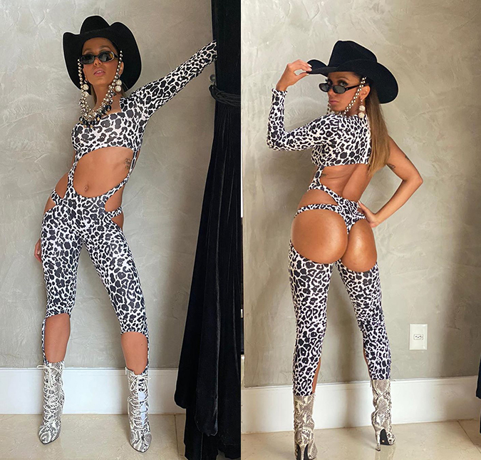 Anitta usa fio-dental em ensaio de bloco e comediante mostra equipe assoprando bumbum da cantora: <i>Manchou o brilho</i>; assista!