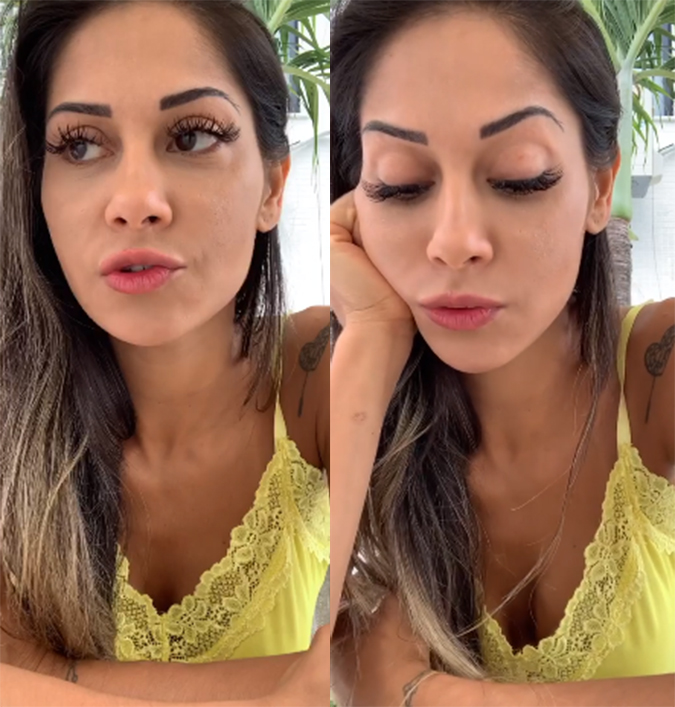Mayra Cardi chora e diz que é muito diferente de Arthur Aguiar: <i>Fui perdendo a minha identidade pra agradar ele</i>