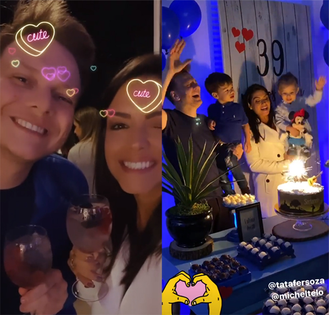 Thais Fersoza arma festa surpresa para Michel Teló e se declara: <i>O amor da minha vida</i>