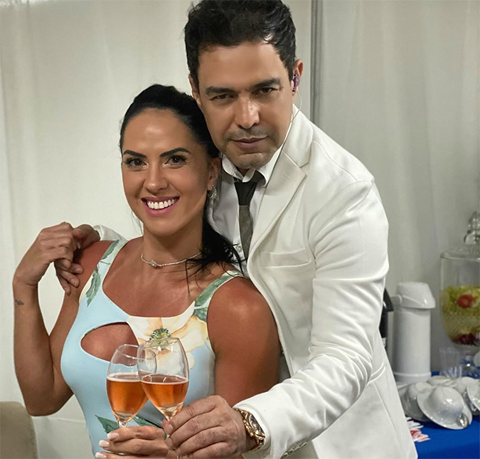 Graciele Lacerda ironiza boatos de traição de Zezé di Camargo: <i>Só se tiver saindo nós três juntos</i>