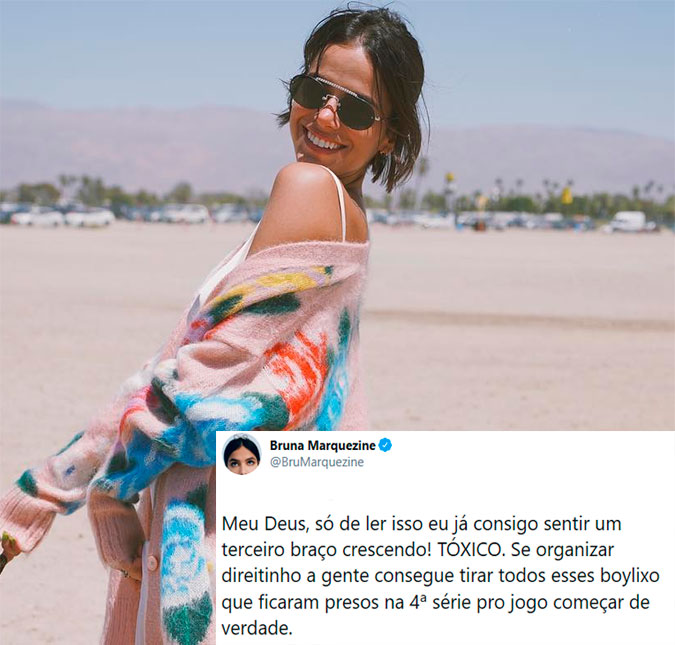 Bruna Marquezine critica falas de Petrix Barbosa no <I>BBB 20</I>: <I>Tóxico</I>