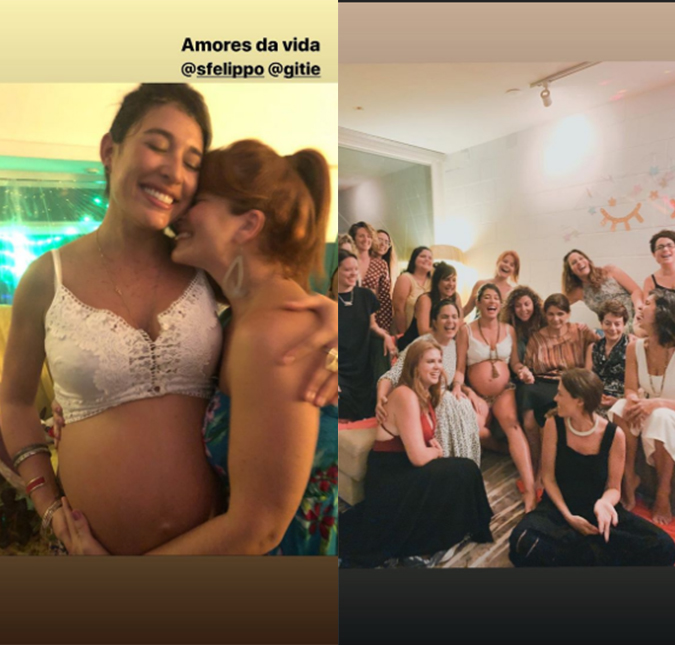 Carolinie Figueiredo organiza Chá de Bênçãos para Giselle Itié com a presença de Samara Felippo