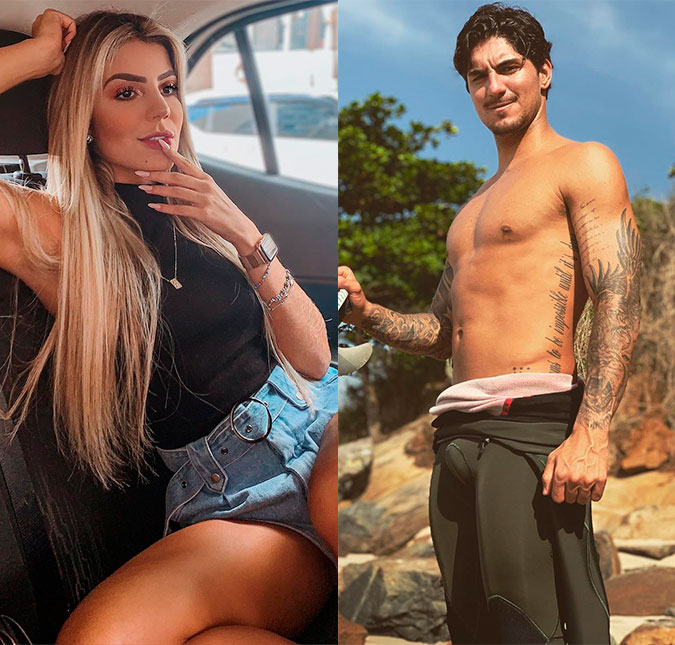 Hariany Almeida é vista aos beijos com Gabriel Medina na mesma festa em que seu <I>ex</I> estava, diz colunista