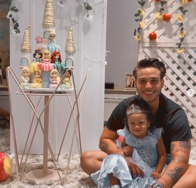 Após polêmica com o atual marido de Letícia Almeida, Jonathan Couto faz festa de princesa para a filha