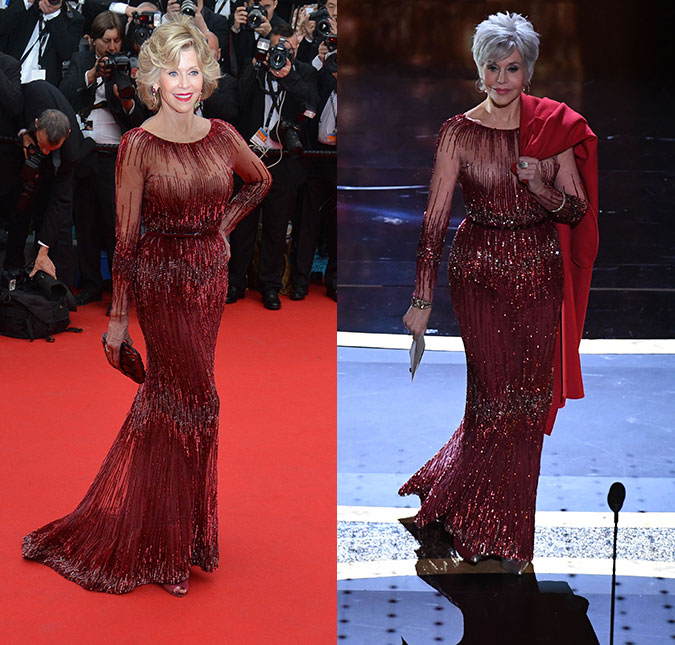 Jane Fonda repete vestido de 2014 no <I>Oscar</I> 2020; confira!