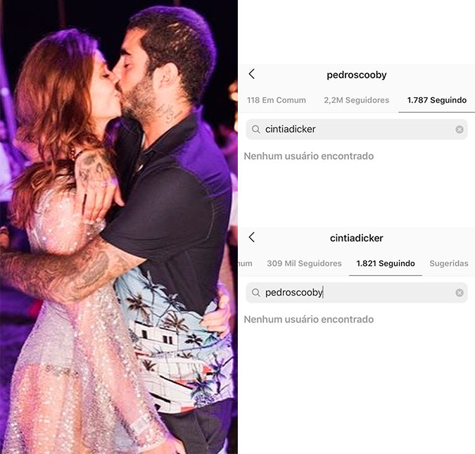 Após rumores, Pedro Scooby e Cintia Dicker deixam de se seguir nas redes sociais