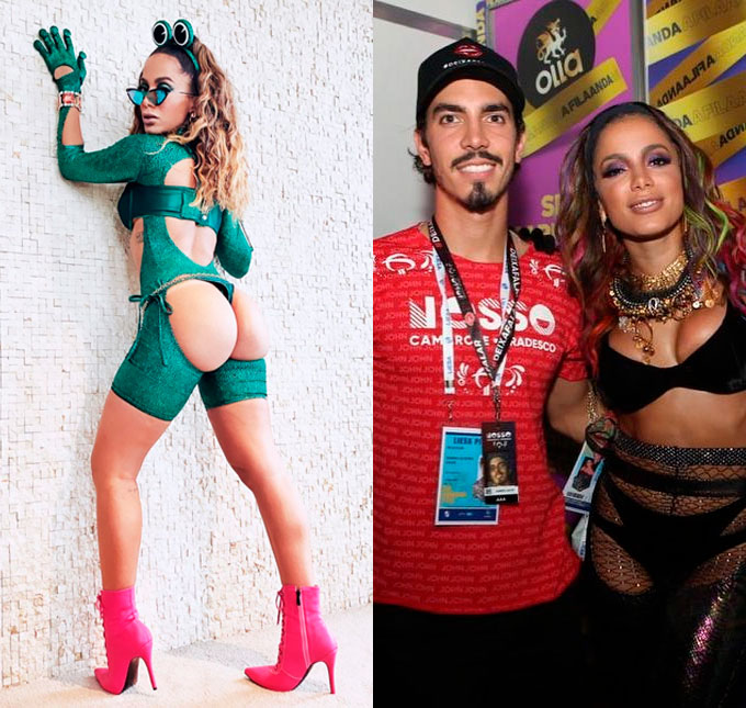 Após surgir com fantasia de sapo, Anitta posa com suposto <i>affair</i> em camarote na Sapucaí!
