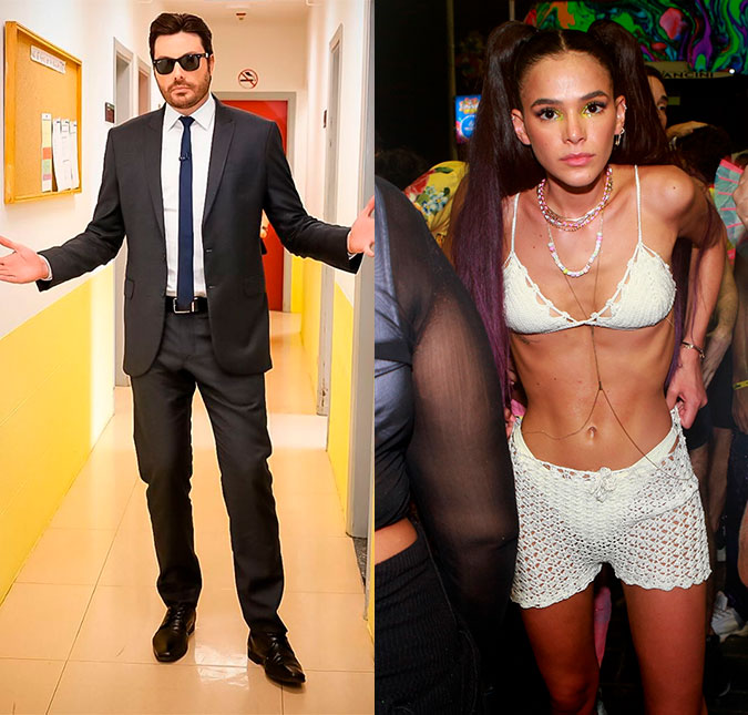 Após foto no Carnaval, Bruna Marquezine recebe enxurrada de críticas e Danilo Gentili diz: <I>Parece que trocou um craque pelo outro</I>