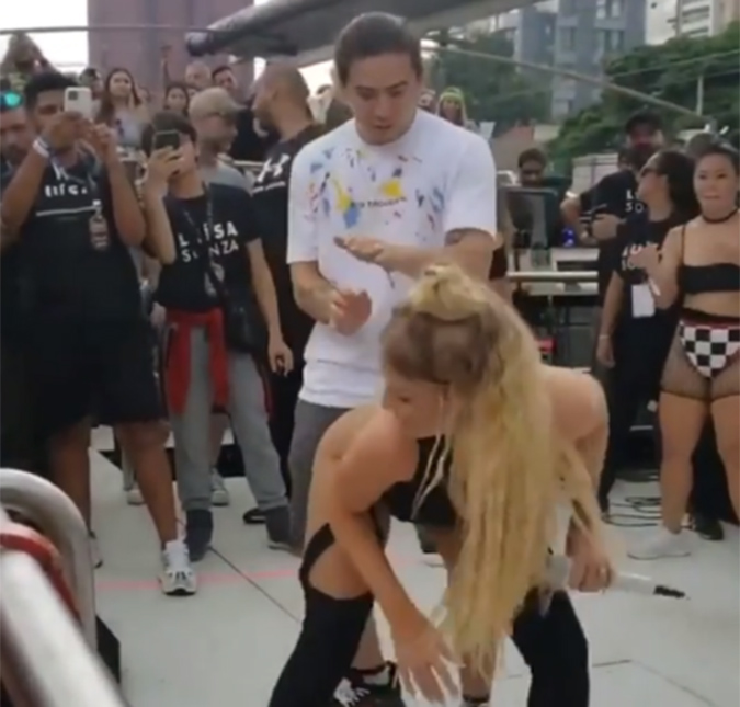 Luísa Sonza rebola e dança muito com Whindersson Nunes em cima de trio elétrico, assista ao vídeo!