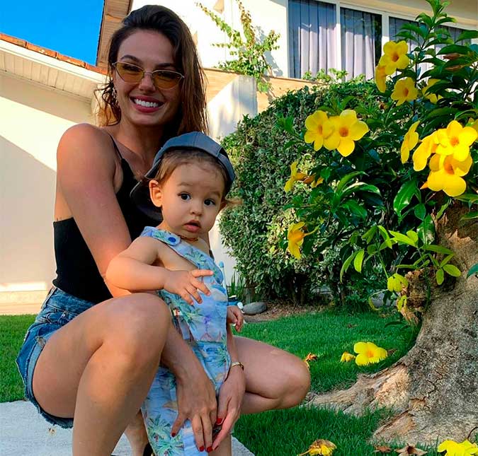 Filho de Isis Valverde, Rael rouba a cena ao mandar beijo em vídeo da atriz; assista!