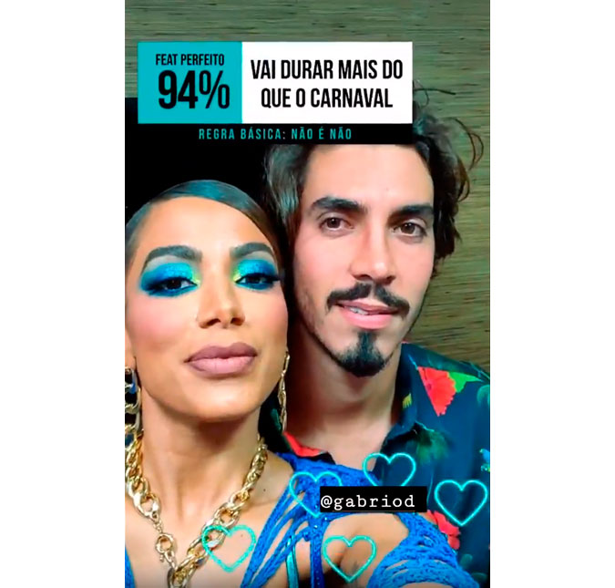 Apesar de dizer que relação com Gabriel David <I>não tem rótulos</I>, vídeo diz que <I>affair</I> de Anitta <I>vai durar mais do que o Carnaval</I>; entenda!