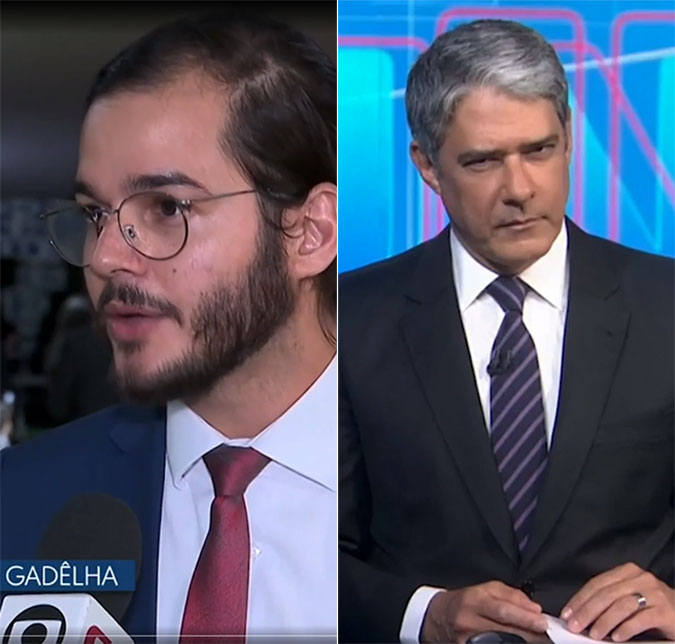 Namorado de Fátima Bernardes aparece no <i>JN</i> e reação de William Bonner viraliza na <i>web</i>