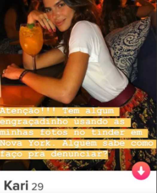 Mariana Goldfarb conta que estão usando suas fotos em perfil falso no <I>Tinder</i>