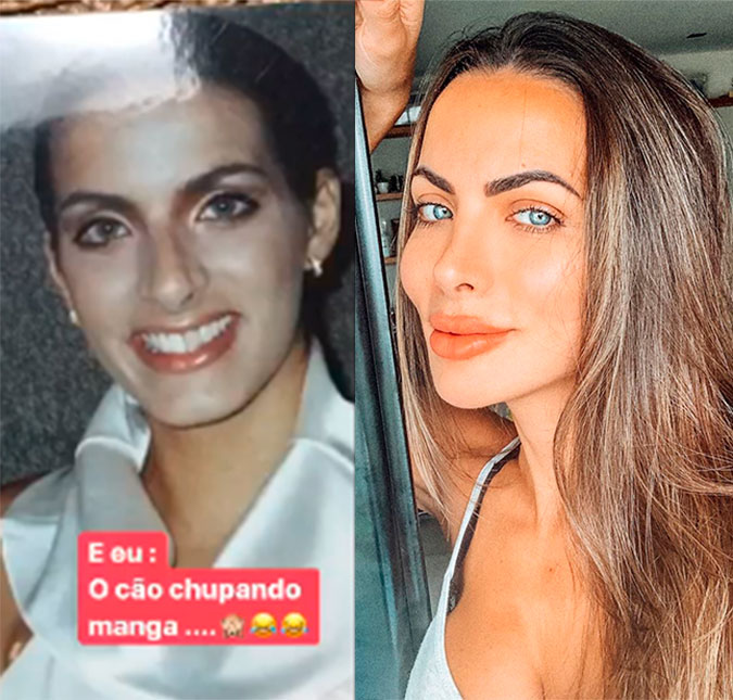 Ex-<i>A Fazenda</i>, Carla Prata surpreende fãs ao mostrar foto antiga: <i>O cão chupando manga</i>