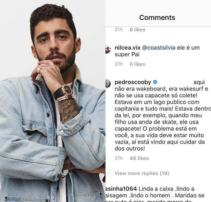 Pedro Scooby rebate críticas de internauta: <i>- O problema está em você</i>