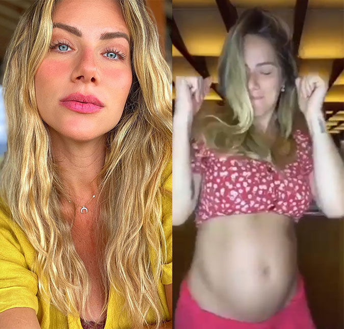 Grávida, Giovanna Ewbank encanta ao mostrar o barrigão em dancinha divertida no <I>Tik Tok</I>; assista!