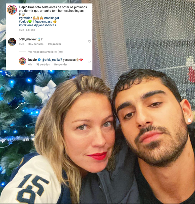 Luana Piovani recebe pedido de casamento inusitado do namorado, Ofek Malka. Veja!
